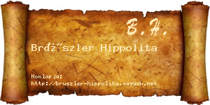 Brüszler Hippolita névjegykártya